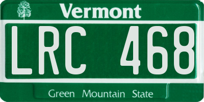 VT license plate LRC468