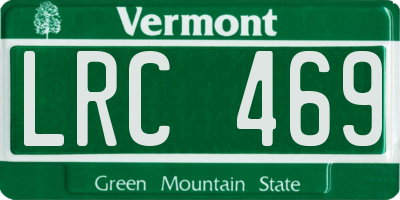 VT license plate LRC469