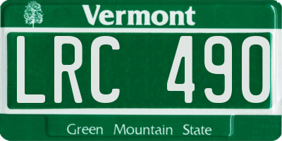 VT license plate LRC490