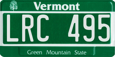 VT license plate LRC495