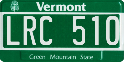 VT license plate LRC510
