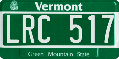 VT license plate LRC517
