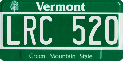 VT license plate LRC520