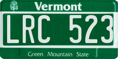 VT license plate LRC523