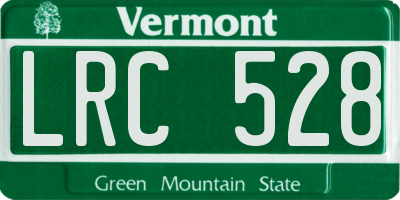 VT license plate LRC528