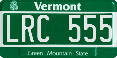 VT license plate LRC555