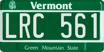 VT license plate LRC561