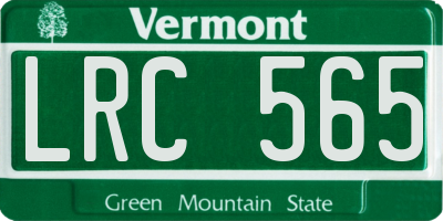 VT license plate LRC565
