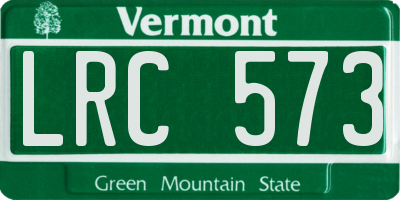 VT license plate LRC573