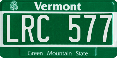 VT license plate LRC577