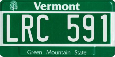 VT license plate LRC591