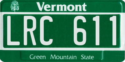 VT license plate LRC611