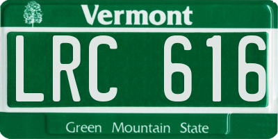 VT license plate LRC616