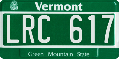 VT license plate LRC617