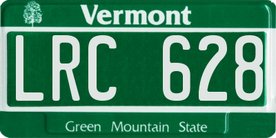 VT license plate LRC628