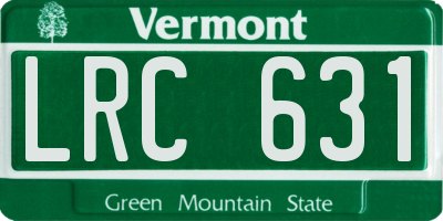 VT license plate LRC631