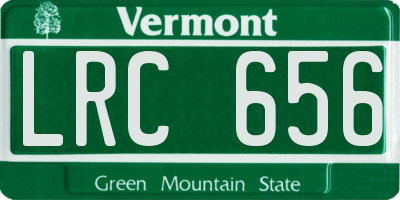 VT license plate LRC656