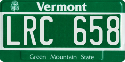 VT license plate LRC658