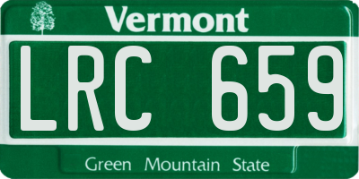 VT license plate LRC659