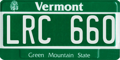 VT license plate LRC660