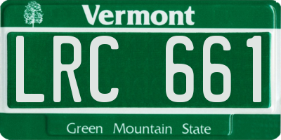 VT license plate LRC661