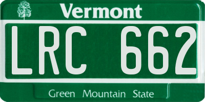 VT license plate LRC662