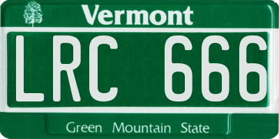 VT license plate LRC666