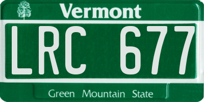 VT license plate LRC677