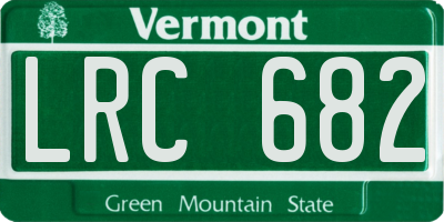 VT license plate LRC682