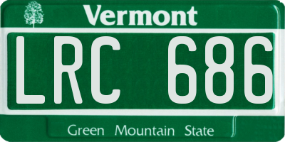 VT license plate LRC686