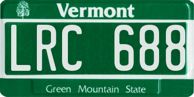 VT license plate LRC688