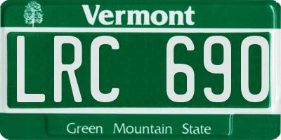 VT license plate LRC690