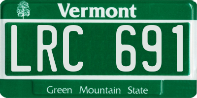 VT license plate LRC691