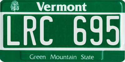 VT license plate LRC695