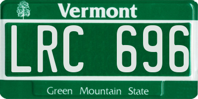 VT license plate LRC696