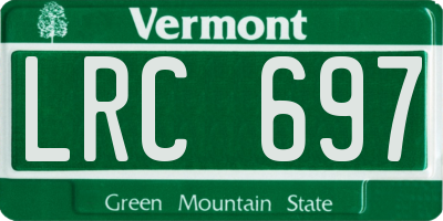 VT license plate LRC697