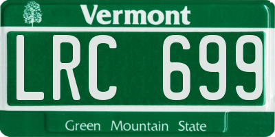 VT license plate LRC699