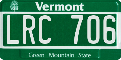 VT license plate LRC706