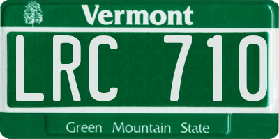 VT license plate LRC710