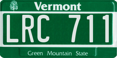VT license plate LRC711