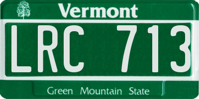 VT license plate LRC713