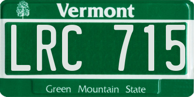 VT license plate LRC715