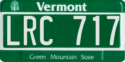 VT license plate LRC717