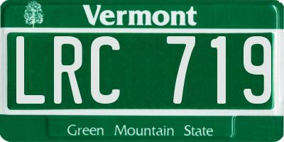 VT license plate LRC719