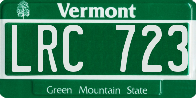 VT license plate LRC723