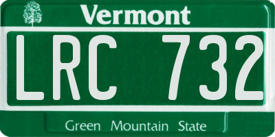 VT license plate LRC732