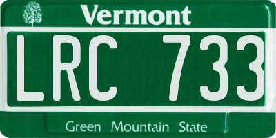 VT license plate LRC733