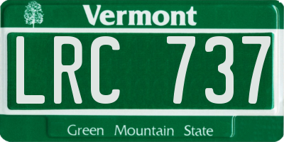 VT license plate LRC737