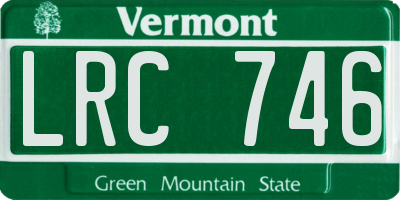 VT license plate LRC746