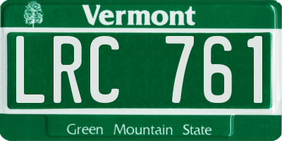 VT license plate LRC761